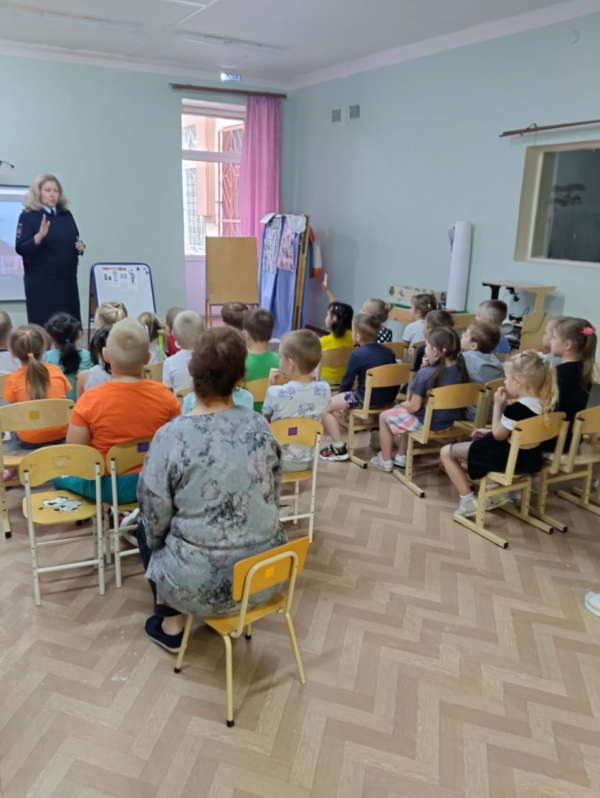 Сотрудники Удомельской Госавтоинспекции провели занятие по ПДД для воспитанников детского сада