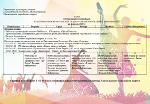 Культурно-просветительские и досуговые мероприятия в Удомельском городском округе на период с 6 по 12 февраля 2023г.