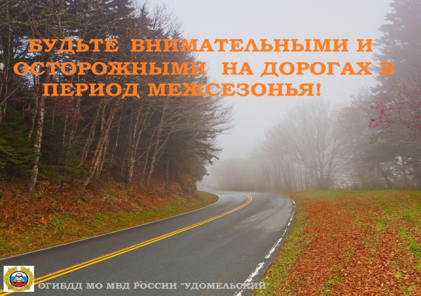 Сотрудники Удомельской Госавтоинспекции призывают всех участников дорожного движения быть предельно внимательными и осторожными в межсезонье
