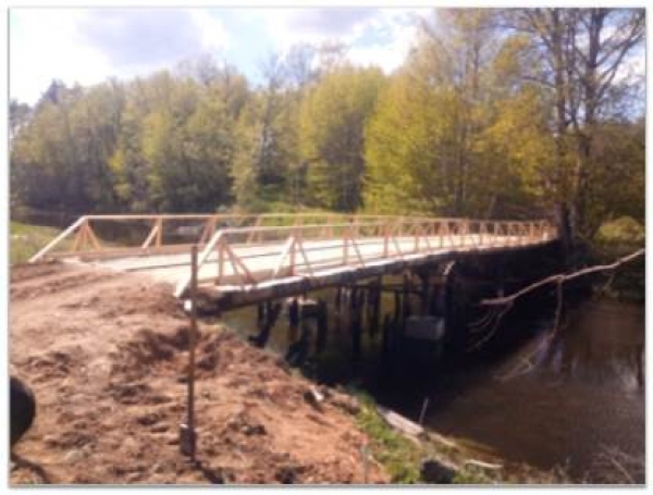 Закончены работы по ремонту моста на дороге Доронино-Очеп (Порожкинский территориальный отдел)