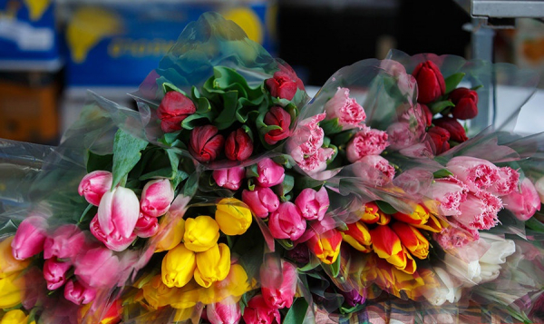 Организация продажи живых цветов в период с 5 по 8 марта