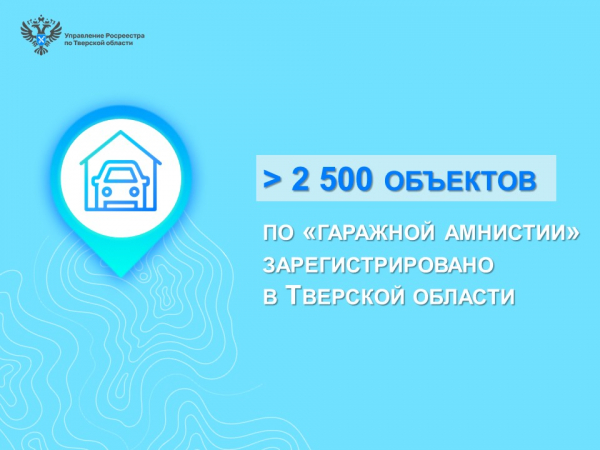 В Тверской области зарегистрировано более 2,5 тысячи объектов по «гаражной амнистии»