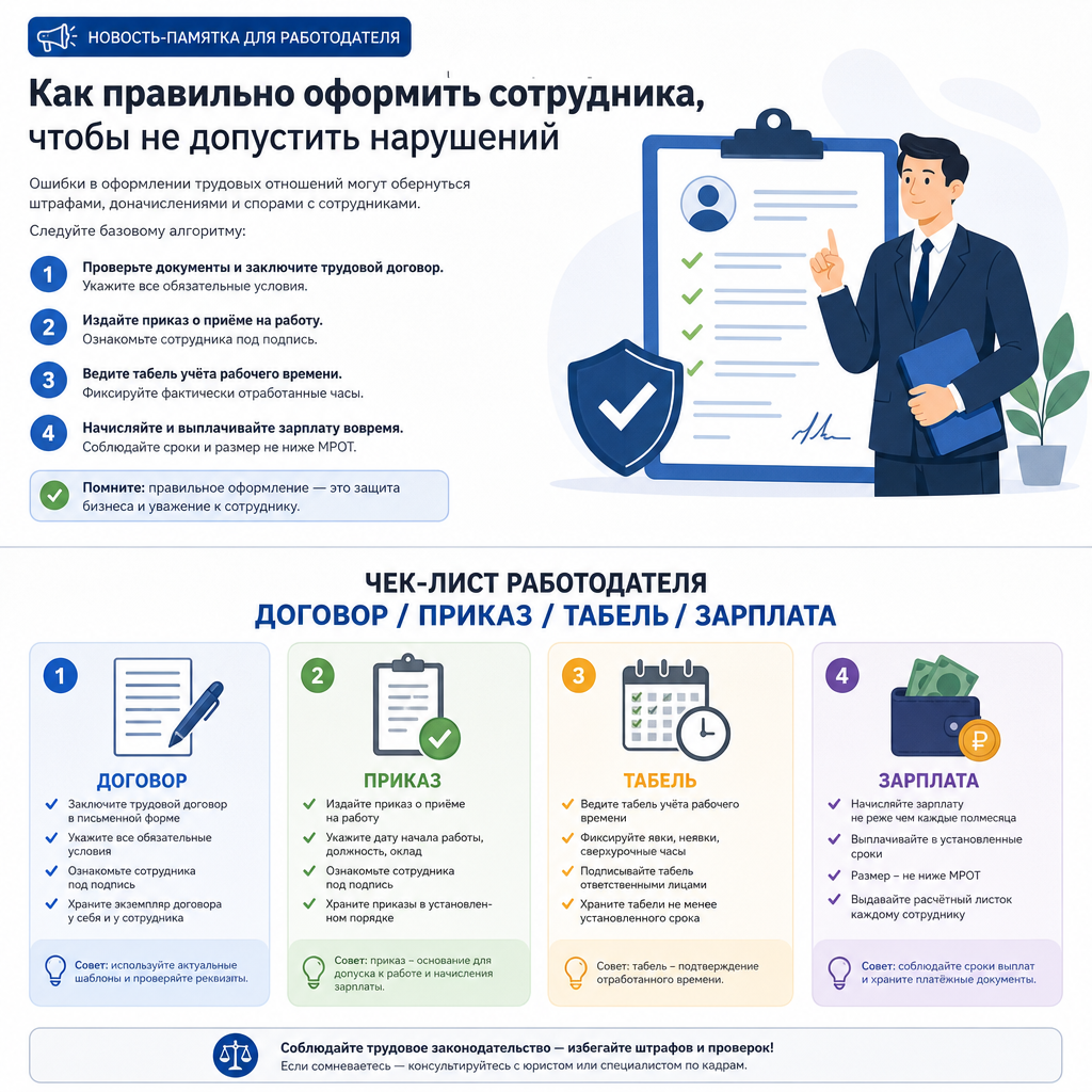 памятка для работодателя