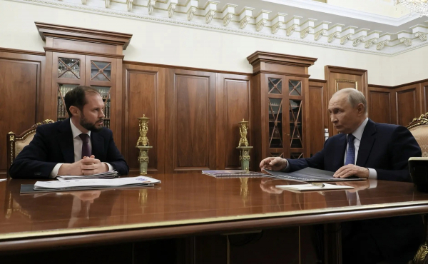 Встреча Президента России Владимира Путина и главы Тверской области Виталия Королева