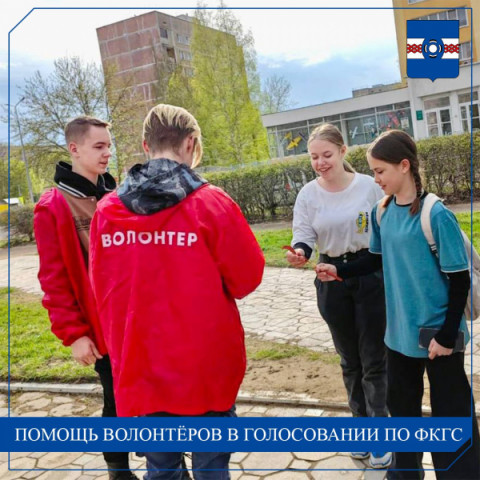 Волонтеры помогают в голосовании за объекты благоустройства по ФКГС