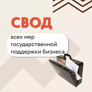 Свод мер государственной поддержки бизнеса